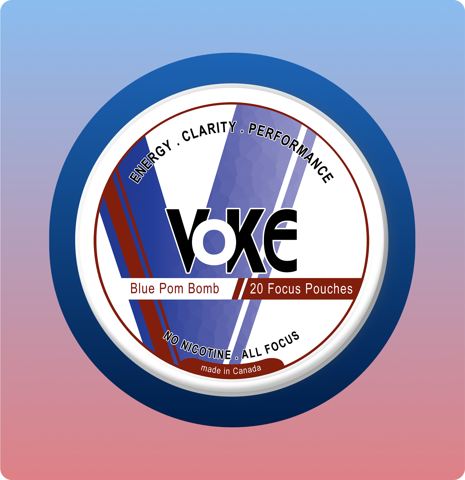 Voke Clarity Pouches - Blue Pom Bomb