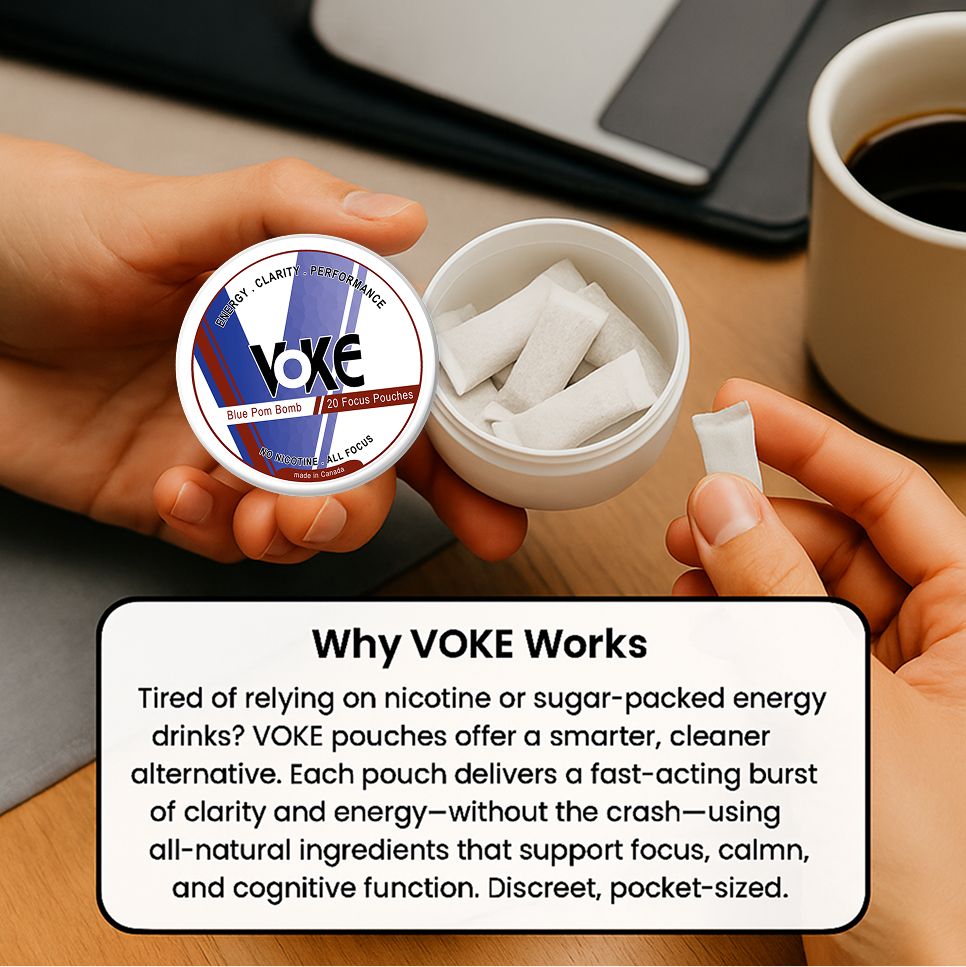 Voke Clarity Pouches - Blue Pom Bomb